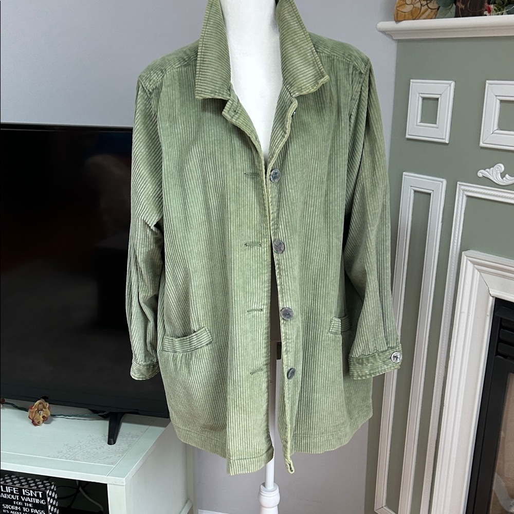 Woman Within Olive Barn Jacket